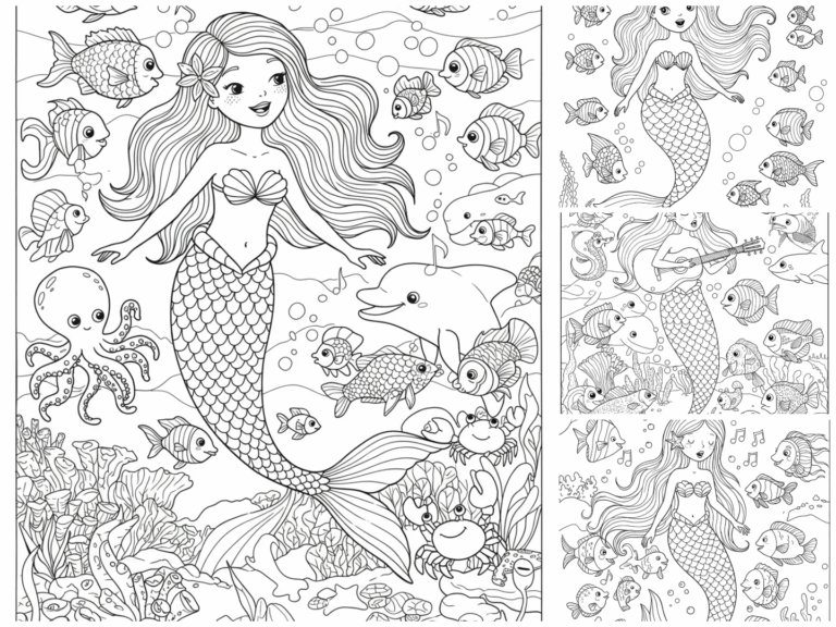 Mermaid Coloring Pages