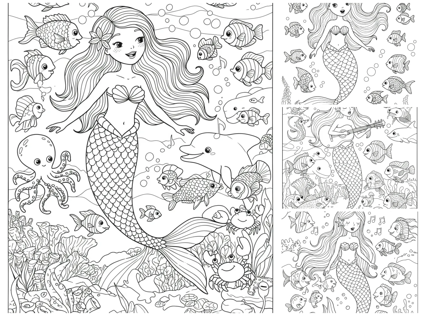 Mermaid Coloring Pages