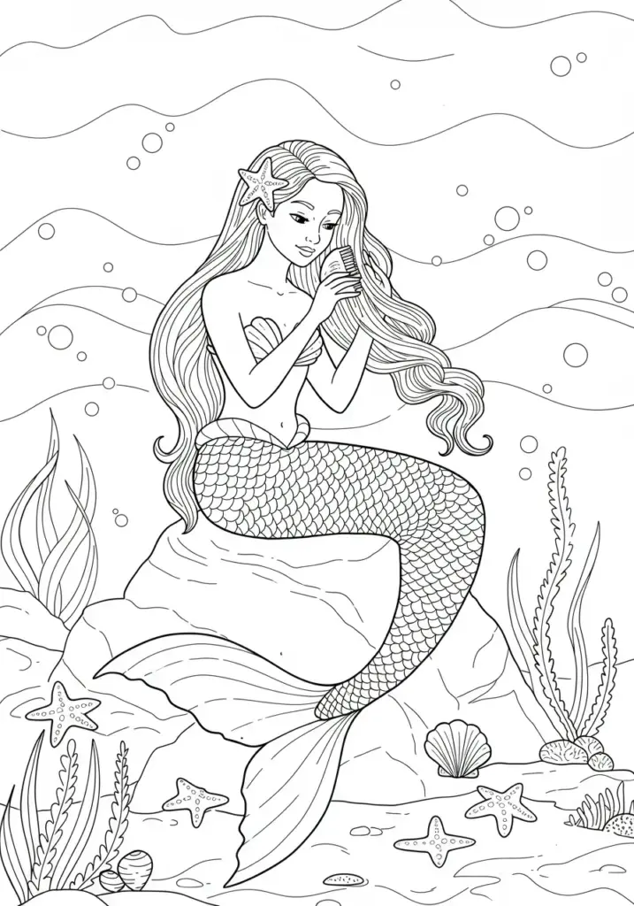 Mermaid-sitting-on-a-rock