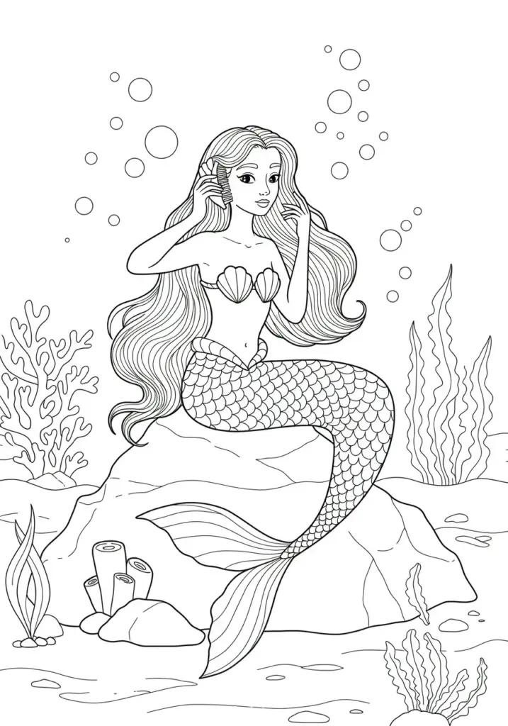 Mermaid-sitting-on-a-rock