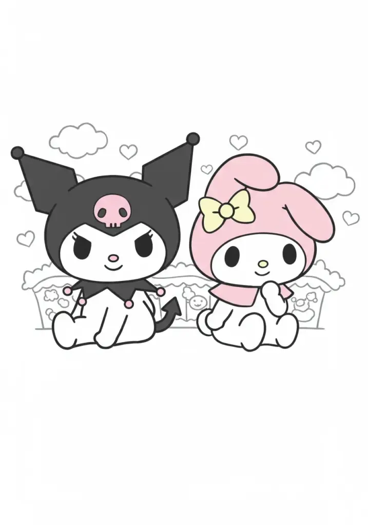 kuromi colouring pages 25