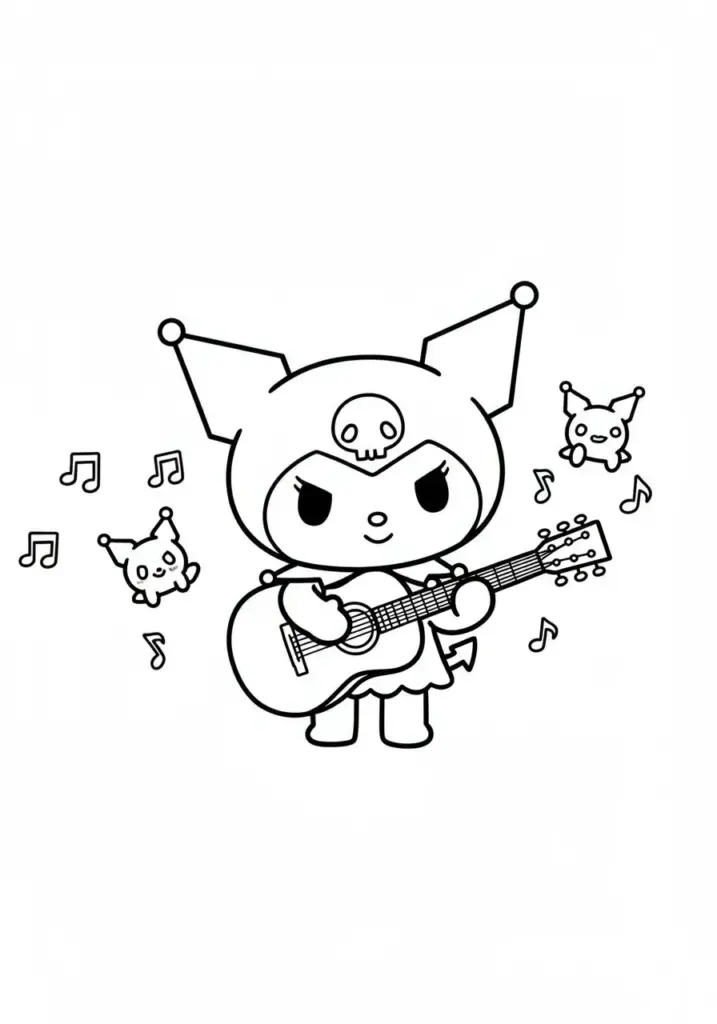 kuromi colouring pages 7