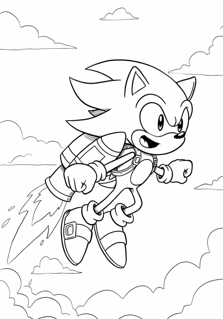 sonic coloring pages