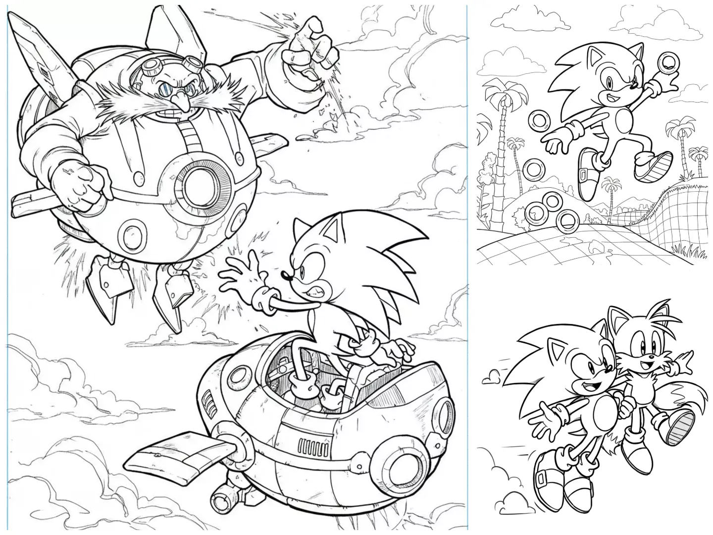 sonic coloring pages