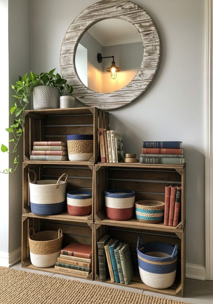 DIY Crate Shelving
