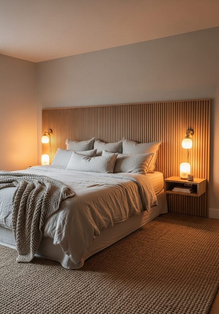 Magazine-Worthy Bed Headboard Wall