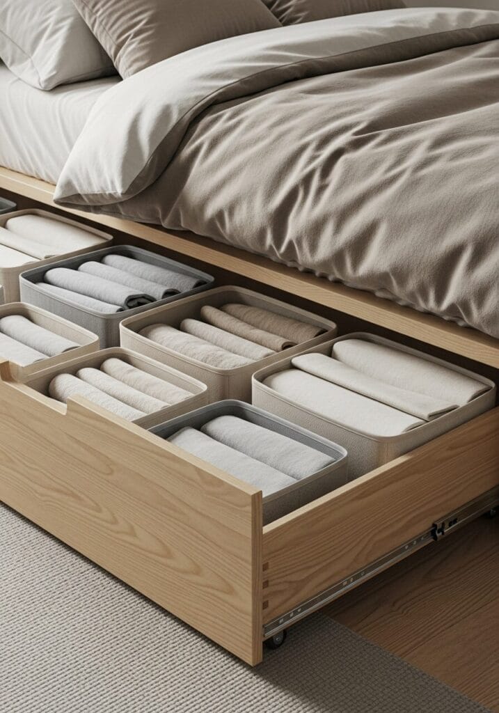 Under-Bed Rolling Storage Drawers
