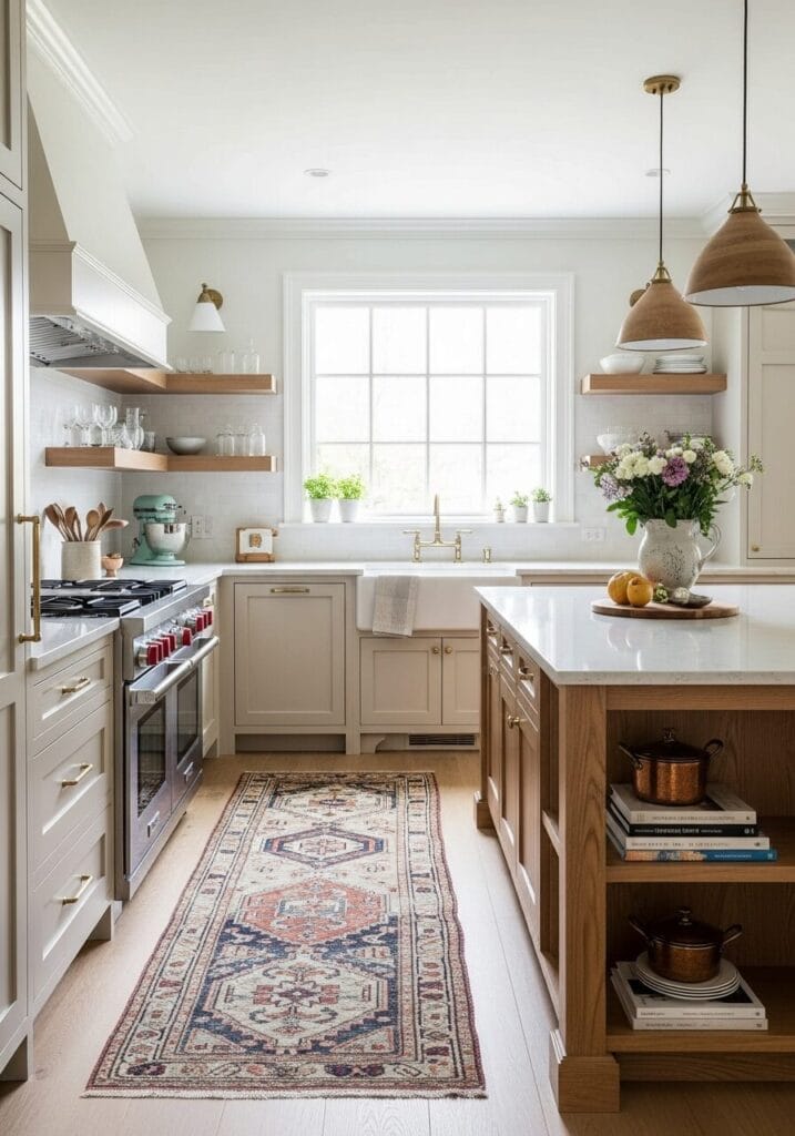 Use a Stylish Rug or Runner to Bring Warmth & Texture