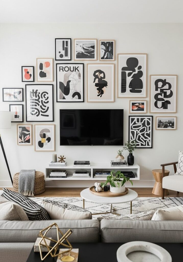 Gallery Wall Around a TV